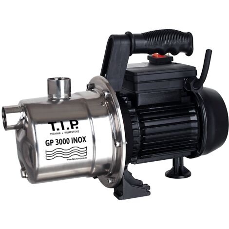 T.I.P. 30111 pompa da giardino in acciaio inox GP 3000 INOX, portata fino a 2.950 l/h, (L x P x A) 350 x 175 x 265 mm, 550W