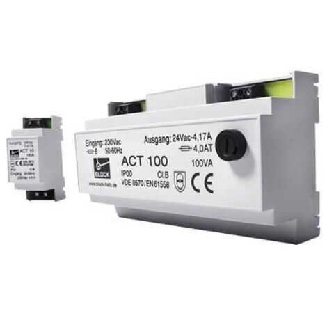 Block ACT 10 Trasformatore di sicurezza 1 x 230 V/AC 1 x 24 V/AC 10 VA 0.416 A (1/2)