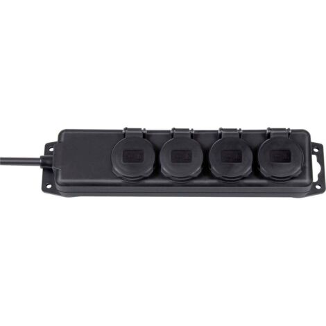 Brennenstuhl 1159960 Multipresa 4 vie Nero Schuko 1 pz. (1/3)