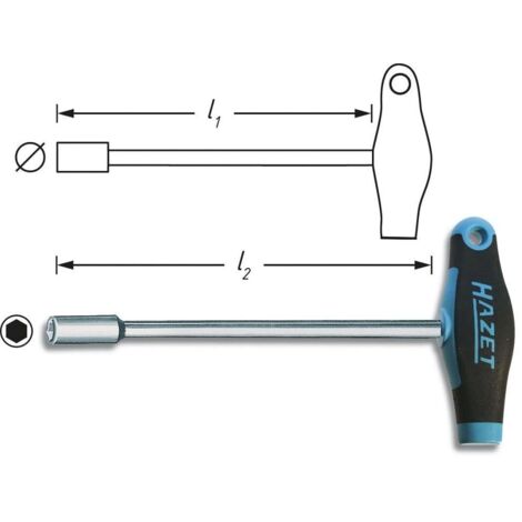 Hazet Officina e meccanica Cacciavite a esagono esterno Dimensione chiave (metrica): 10 mm (1/5)