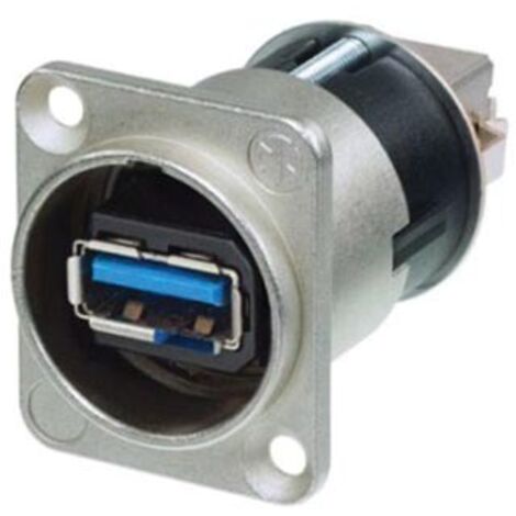 Neutrik NAUSB3-B USB 3.0 Reversibile – Connettore Femmina Per Montaggio A Pannello, Tipo A/B, Nero, Per Audio E Server