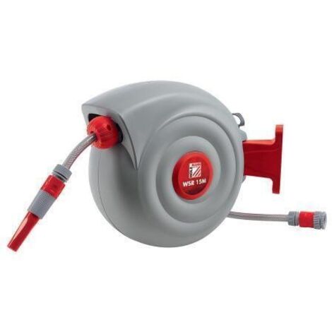 Avvolgitubo automatico tubo acqua 15m fissaggio a parete Holzmann wsr15m