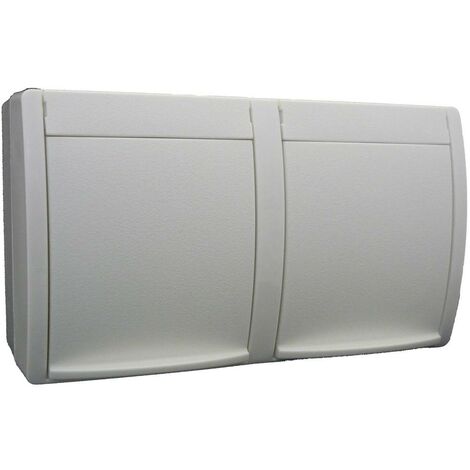 Busch-Jaeger 20/2 EW-54 Interruttore per ambienti umidi Presa doppia Superficie Ocean Bianco 1 pz. (1/3)