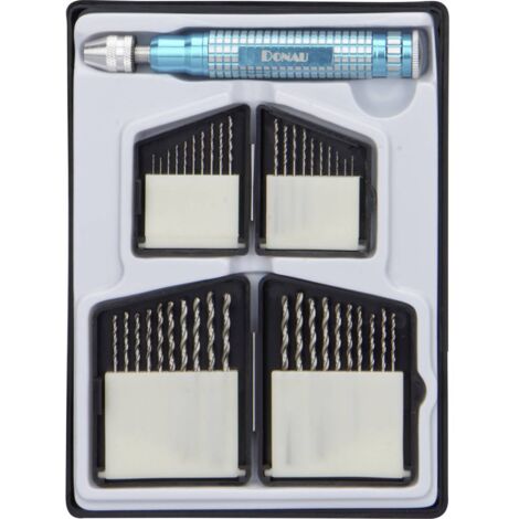 Donau Elektronik HSS250 HSS Kit punte a spirale da metallo 0.3 mm, 0.4 mm, 0.5 mm, 0.6 mm, 0.8 mm, 0.9 mm, 1 mm, 1.1 mm (1/4)