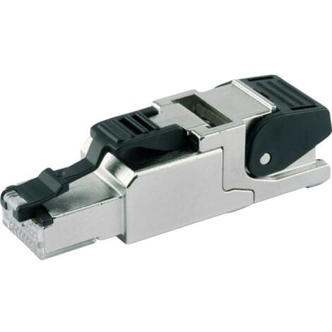 Telegärtner Connettore RJ45 CAT 6A schermato J00026A2001 Spina dritta  Numero di poli 8P8C Metallo 1 pz.