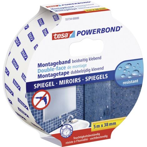 tesa MIRROR 55734-00000-02 Nastro per fissaggio tesa® Powerbond Bianco (L x L) 5 m x 38 mm 1 pz.
