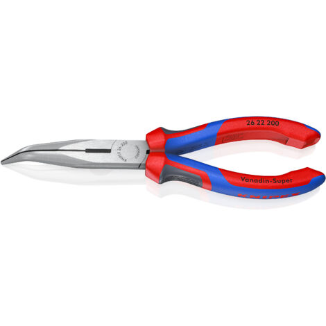Knipex – Pinza piatta a punta 200mm – Rivestimento in polimero a 40° – Impugnatura comfort – Punte di precisione elastiche (1/5)