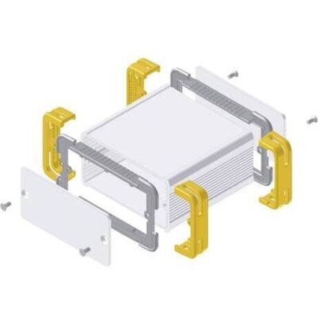 Fischer Elektronik FR 55 25 100 ME 10035341 Contenitore a profilo 114 x 63.6 x 33 Alluminio Naturale, Giallo 1 pz. (1/3)