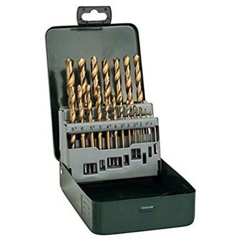 Bosch Accessories 2607019437 Promoline HSS Kit punte a spirale da metallo 19 parti 1 mm, 1.5 mm, 2 mm, 2.5 mm, 3 mm, 3.
