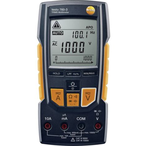 testo 760-3 Multimetro portatile digitale CAT III 1000 V, CAT IV 600 V  Display (Counts): 6000