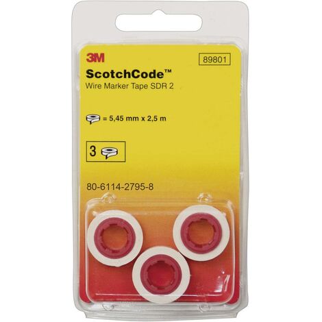 3M 80-6114-2801-4 Rotolo di ricambio per kit segnafili adesivi Legenda (segnacavi) 8 7000058791