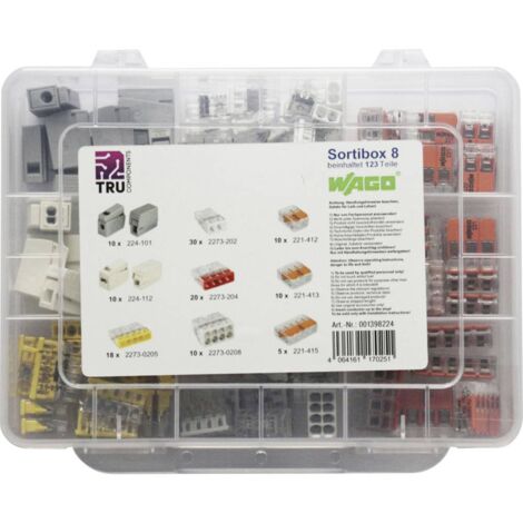 WAGO WA-741-884 Assortimento di morsetti flessibile: 2.5-4 mm² rigido: 2.5-4 mm² 123 pz.