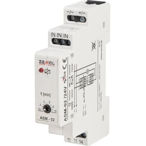 Zamel ASM-02/24V Relè temporizzatore luci scale Guida DIN 24 V (1/5)