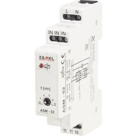 Zamel ASM-02 Relè temporizzatore luci scale Guida DIN 230 V (1/5)