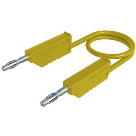 CAVO DI MISURA [ SPINA A LISTELLO 4 MM - SPINA A LISTELLO 4 MM] 2.00 M GIALLO SKS HIRSCHMANN CO MLN SIL 200/1