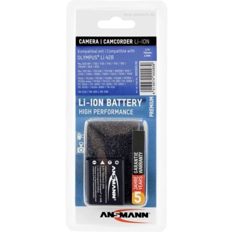 Ansmann LI-42B Batteria ricaricabile fotocamera sostituisce la batteria  originale (camera) LI-42B 3.7 V 700