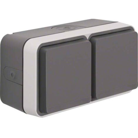 LEGRAND 069576 PLEXUS Doppia presa 2P + TT orizzontale I/O grigio