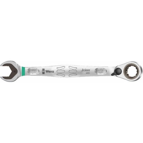 Chiave a bussola a cricchetto Joker SW da 13 mm lunghezza 179 mm, a commutazione, anelli di 15 gradi