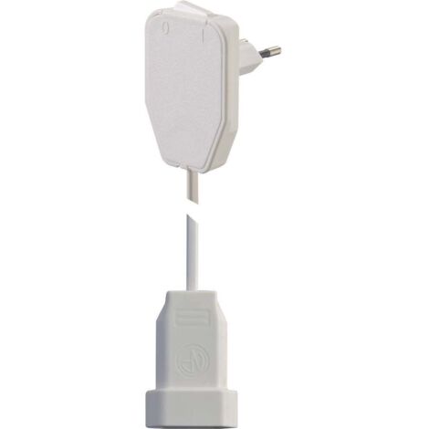 Gebro 104579 Alimentazione Prolunga Bianco 0.80 m H03VVH2-F 2X 0,75 mm² con interruttore intermedio (1/2)