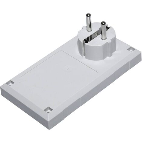TRU COMPONENTS ESU 1200 E/CEE Contenitore con spina 125 x 67 x 50 Policarbonato, ABS Grigio luminescente 1 pz. (1/2)