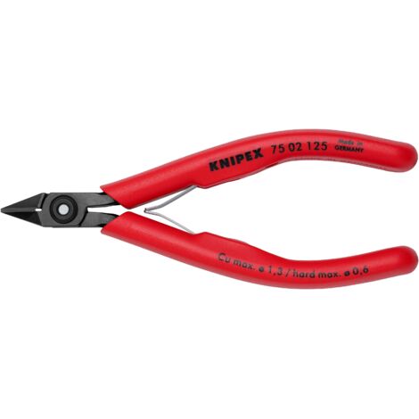 KNIPEX 75 02 125 Tronchese laterale per elettronica rivestiti in resina sintetica brunita 125 mm