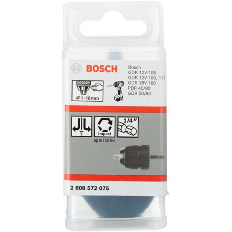 Bosch 2608572075 Mandrino Autoserrante con Codolo Esagonale, 1/4"