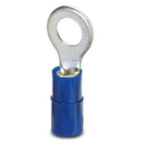 Phoenix Contact 3240021 Capocorda ad anello Sezione Max=2.50 mm² Ø foro=3.2 mm Parzialmente isolato Blu 100 pz. (1/2)