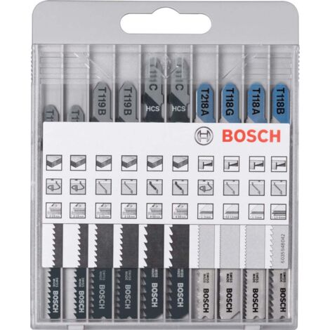 Bosch Set di lame in acciaio per seghetto alternativo 10 pezzi