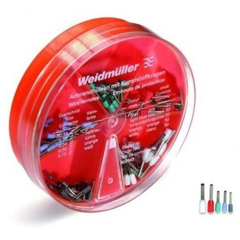 Weidmüller 9025410000 Assortimento Capicorda 0.14 mm², 0.25 mm², 0.34 mm², 0.5 mm², 0.75 mm² Parzialmente isolato Grigi (1/2)