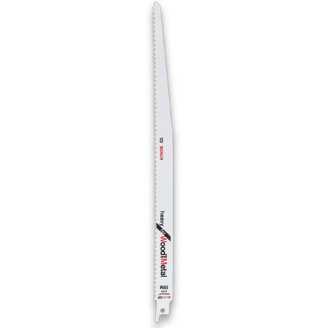 Scheda di 5 lame per legno e metallo BOSCH S1411DF Bi-Metal - L. 300 mm - 2608654763