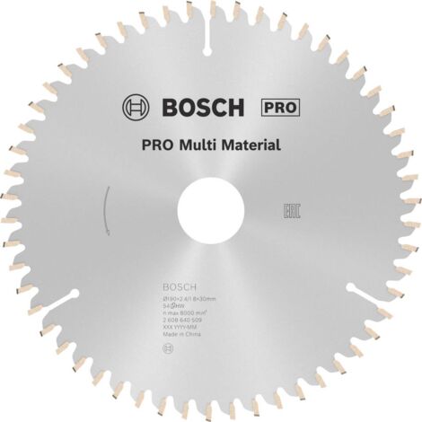 Lama circolare BOSCH MultiMaterial - Ø190 mm - 54 denti - 2608640509