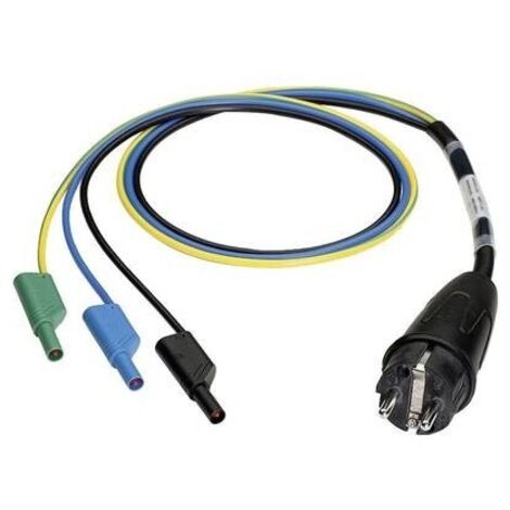 Benning 044142 Adattatore per misurazioni Spina schuko - Spina a banana 4 mm Nero, Blu, Verde, Giallo (1/2)
