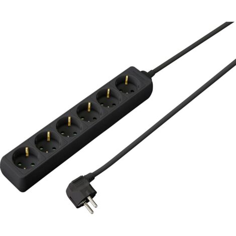 Sygonix SY-4890992 Multipresa Nero Schuko 1 pz.