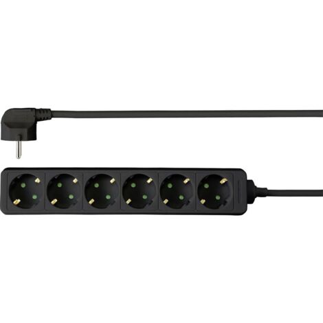 Sygonix SY-4890992 Multipresa Nero Schuko 1 pz.