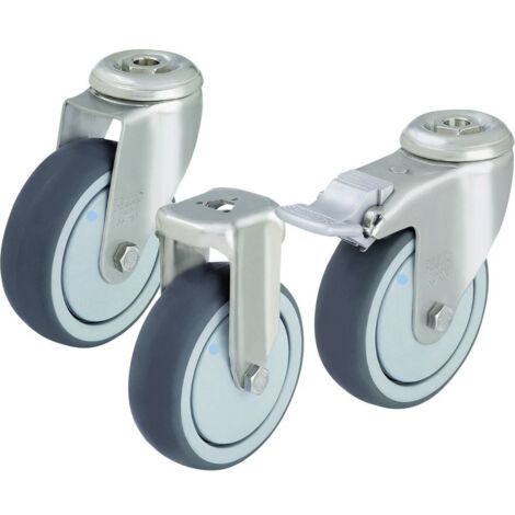 Ruota Girevole Con Freno Access Casters 3DLSSSSB In Acciaio Inox, Altezza 4-1/8', Capacità 300 Lbs