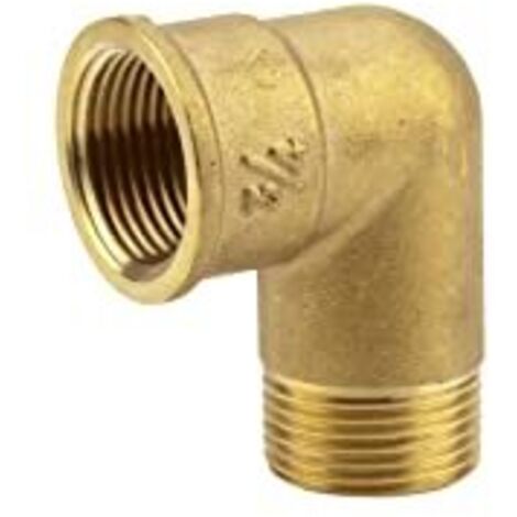 GARDENA 07283-20 Ottone Elemento angolato 24,2 mm (3/4) FI, 26,44 mm (3/4) AG (1/4)