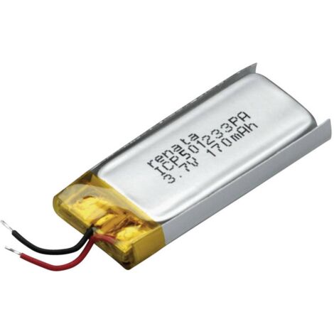 Renata ICP501233PA Batteria ricaricabile speciale Prismatica con cavo LiPo 3.7 V 175 mAh 1 pz. (1/2)