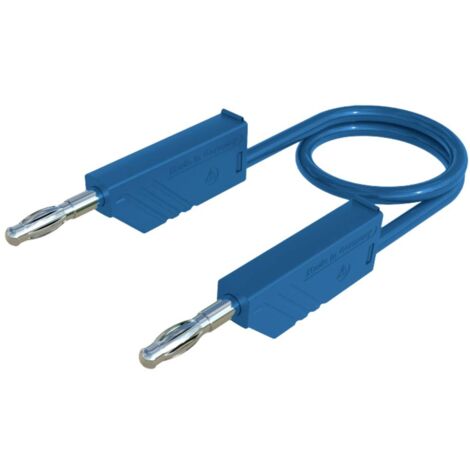 SKS GERMANY 934092102 SKS HIRSCHMANN CO MLN SIL 100/1-CAVO DI MISURAZIONE SPINA LAMELLARE 4 MM 1,00 M, BLU (1/2)