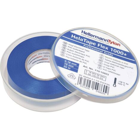 HellermannTyton HelaTape Flex 1000+ 710-10603 Nastro isolante HelaTape Flex 1000+ Blu (L x L) 20 m x 19 mm 1 pz. (1/3)