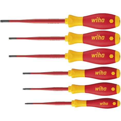 Wiha Set di giravite SoftFinish® electric slimFix TORX® Tamper Resistant (con foro), 6 pz. (41245)
