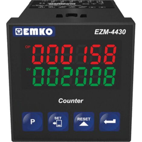 Emko EZM-4430.5.00.0.1/00.00/0.0.0.0 Contatore programmabile a 8 cifre con uscita a relè, da incasso 46 x 46 mm (1/5)