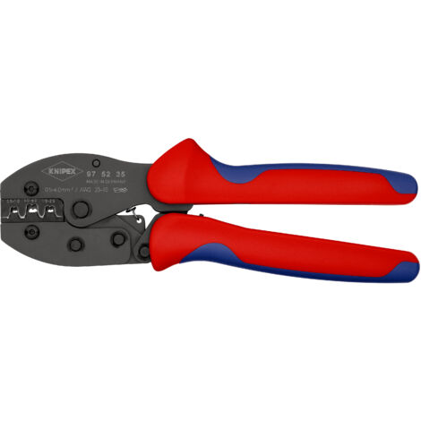 KNIPEX 97 52 35 PreciForce® Pinza per capicorda con manici multicomponente brunita 220 mm