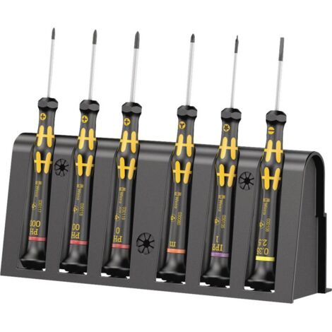 Wera 1550/6 ESD ESD Kit cacciaviti 6 parti Taglio, Croce Phillips, TORX Plus, Microstix (1/3)