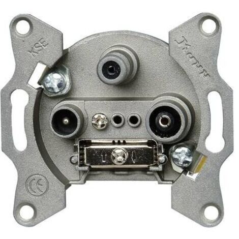 POPPSTAR 2x Antenne Adattatori Coassiali SAT (1x Presa F Su Presa Antenna IEC, 1x Su Spina), Giunto Coassiale Per Cavi Coassiali - Cavo Dorato