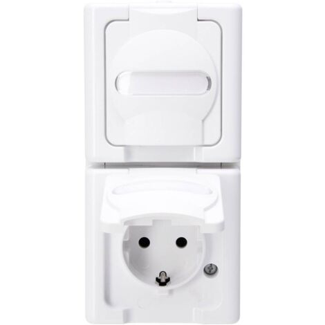 Electraline 92391 Confezione da 1 Presa Schuko IP54 con Ghiera di