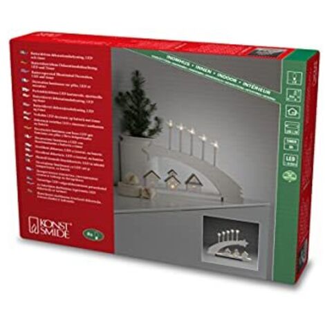 Konstsmide 3284-210 arco di candele Stella Bianco caldo LED (monocolore) Bianco (1/4)