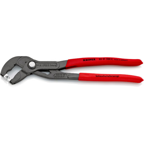 KNIPEX 85 51 250 C Pinza per fascette Click per fascette Click Rivestita in plastica antiscivolo bonderizzata grigia 250 mm