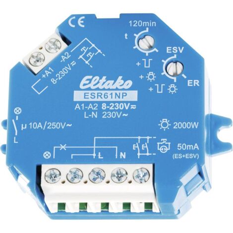 Relè a impulso Superficiale/Incasso Eltako ESR61NP 1 NA 230 V/DC, 230 V/AC 10 A 2000 W 1 pz. (1/4)