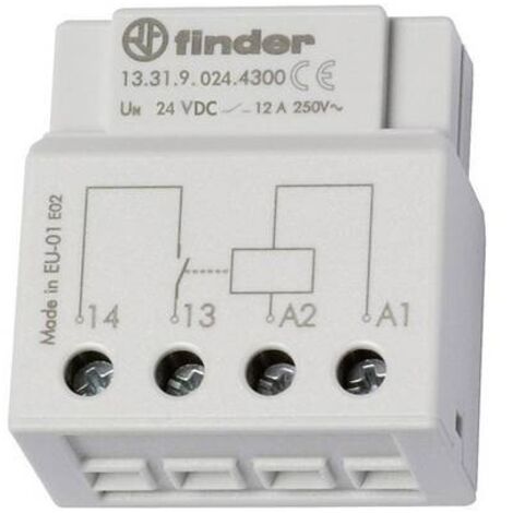 Finder Relè 13.31.9.024.4300 24 V DC 12 A per incasso