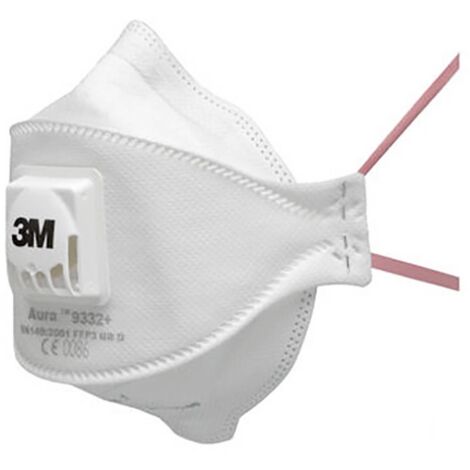3M™ Aura™ Respiratore antiparticolato, FFP3, con valvola, 9332+, 10 maschere per confezione